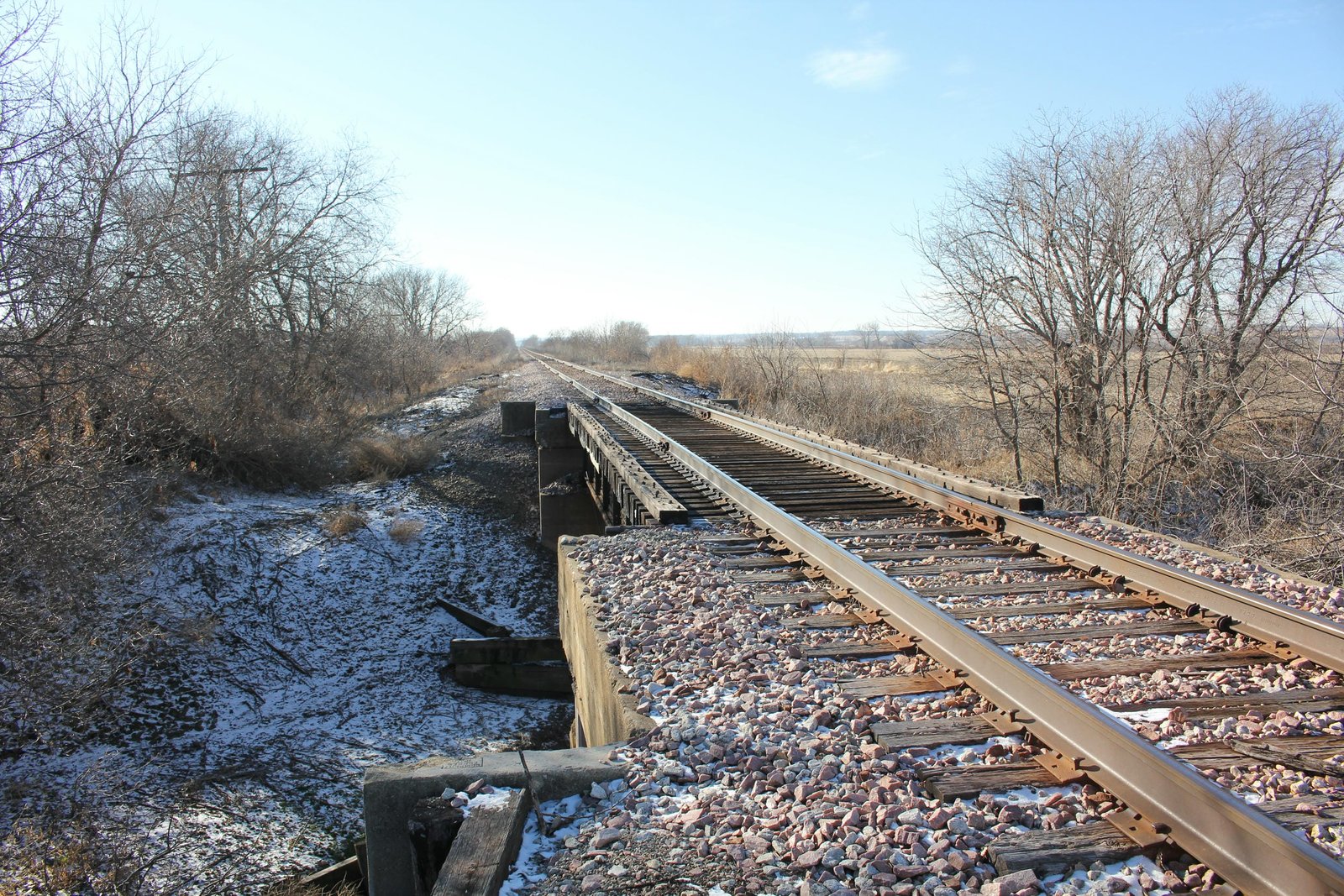 Looking west